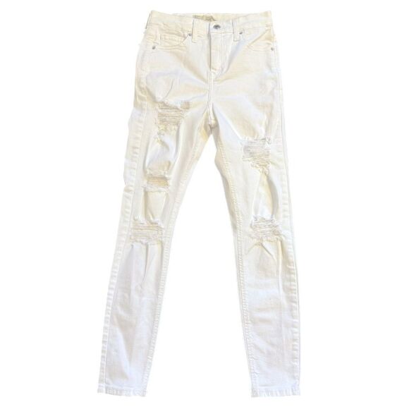 Topshop White Jamie Moto Distressed High-Rise Skinny Jeans

Product Details - Picture 6 of 9